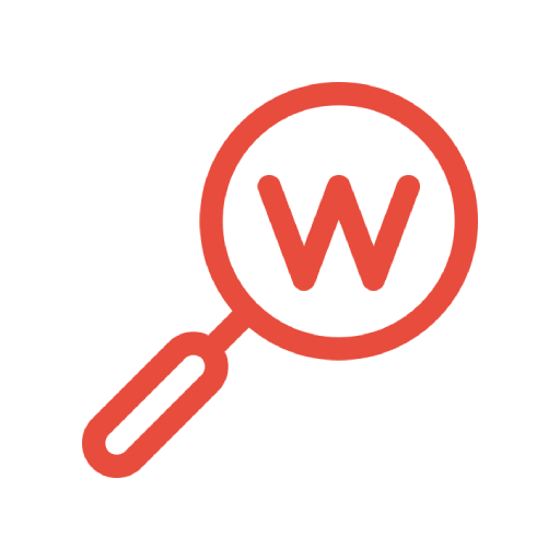keywords search icon red png