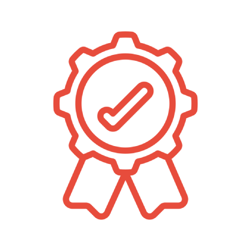 quality assurance red icon