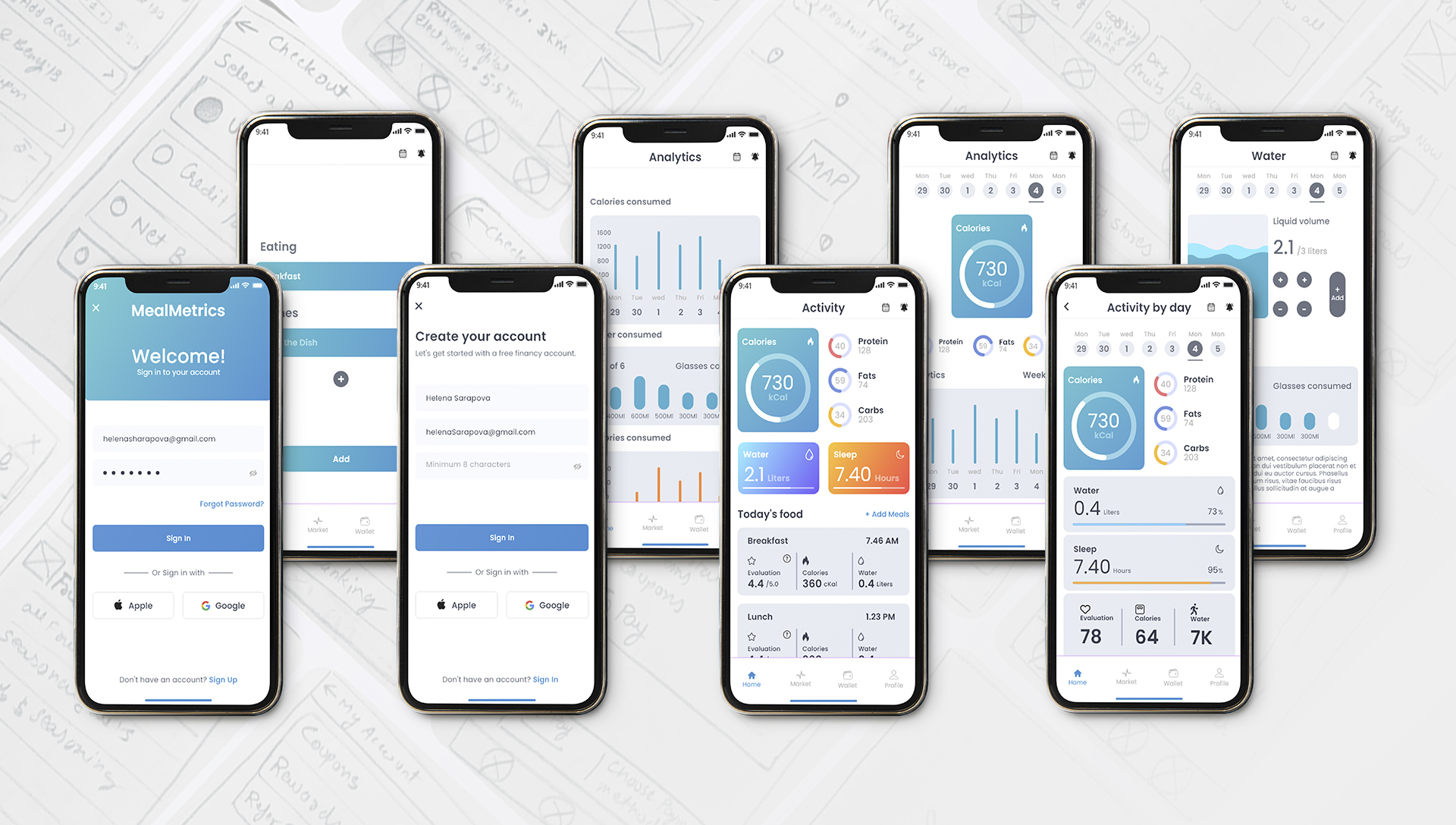 healthcare app ui design