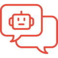 chatbot red icon app