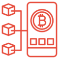 decentralized finance red icon
