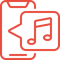 music app icon red