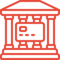 open banking red icon