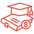 tuition red icon