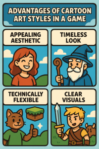 Advantages of Cartoon Art Styles in a Game