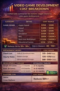game development cost